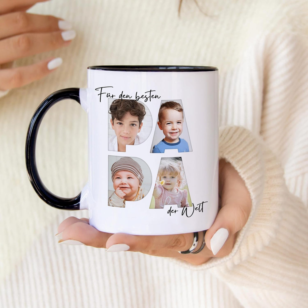 Papa Fototasse mit eigenem Bild Beste Papa Tasse personalisiertes Vatertagsgeschenk Vatertag Becher
