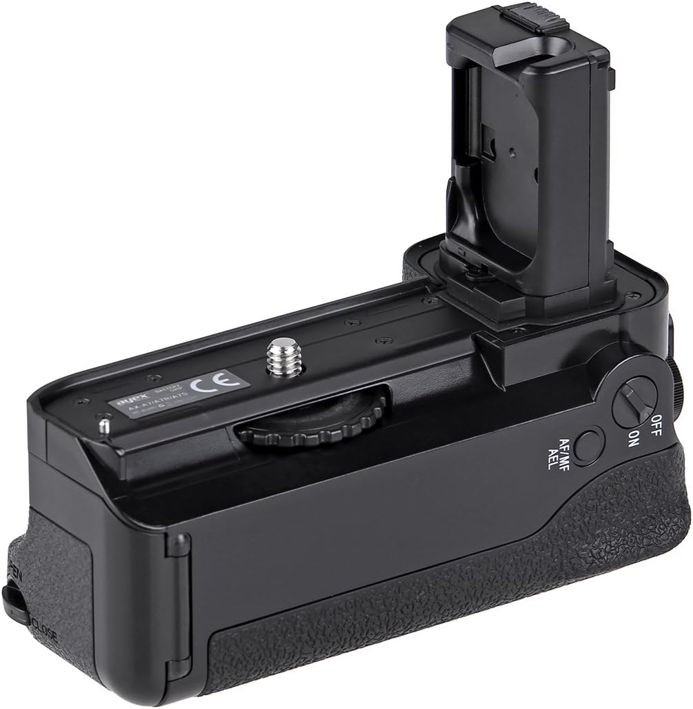 ayex Batteriegriff AX-A7/A7R/A7S Passend für Sony A7, A7R, A7S (ähnlich VG-C1EM) + 2 x ayex Akku NP-
