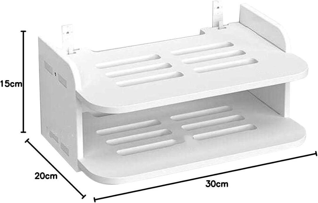Router-Regal, Wandhalterung für WiFi-Router & TV-Box – 30x20 cm, ideal für Wohn- & Schlafzimmer, Auf