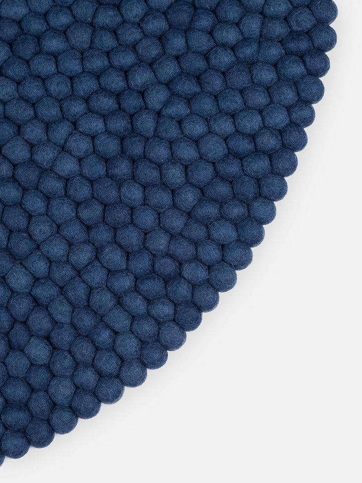 myfelt Alva Filzkugelteppich — Ø 50 cm, ideal für Schlaf-, Wohn-, Kinderzimmer, Flur & Bad Ø 50 cm D