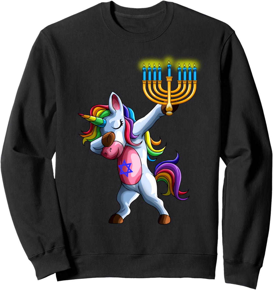 Jewnicorn Jüdisches Einhorn süsses Chanukkah Geschenk Sweatshirt