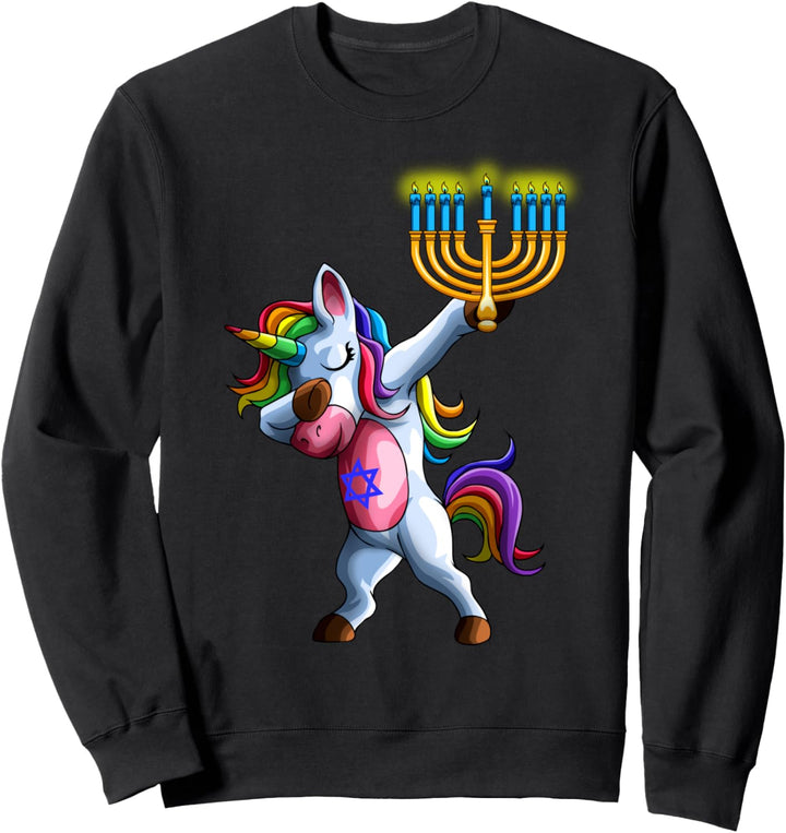 Jewnicorn Jüdisches Einhorn süsses Chanukkah Geschenk Sweatshirt