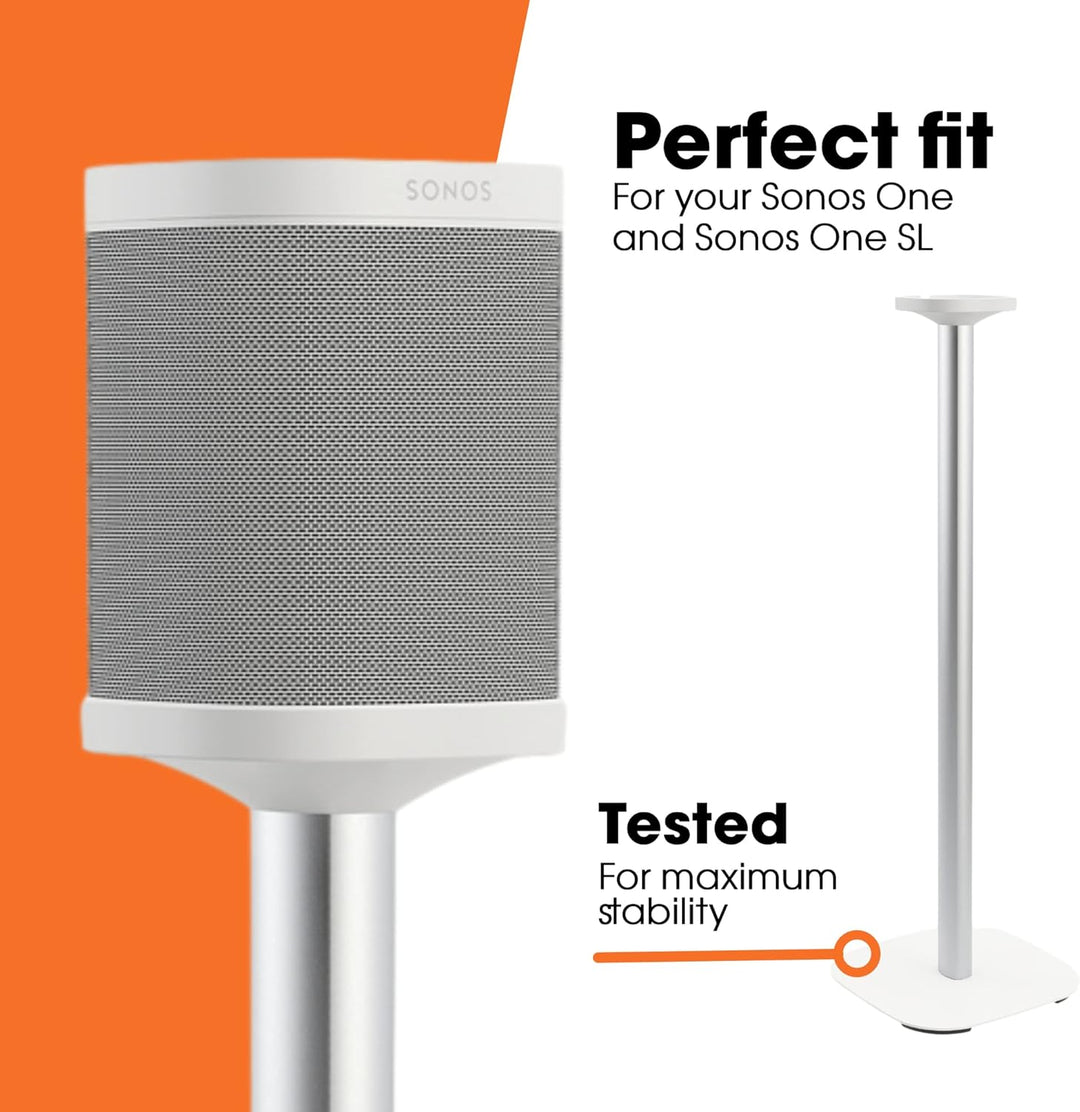 Vogel's SOUND 4301 Lautsprecher Ständer für Sonos One (SL), Integriertes Verlängerungskabel, Höhe: 8