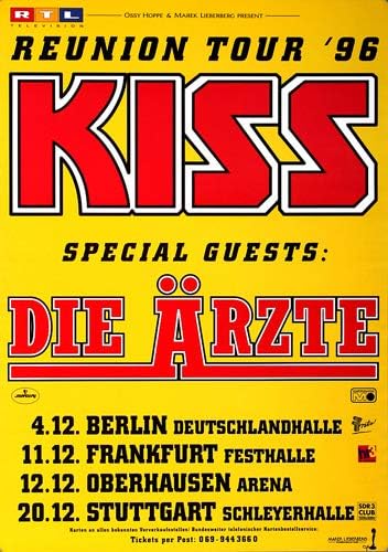 KISS - Reunion, Tour 1996 » Konzertplakat/Premium Poster | Live Konzert Veranstaltung | DIN A1 «