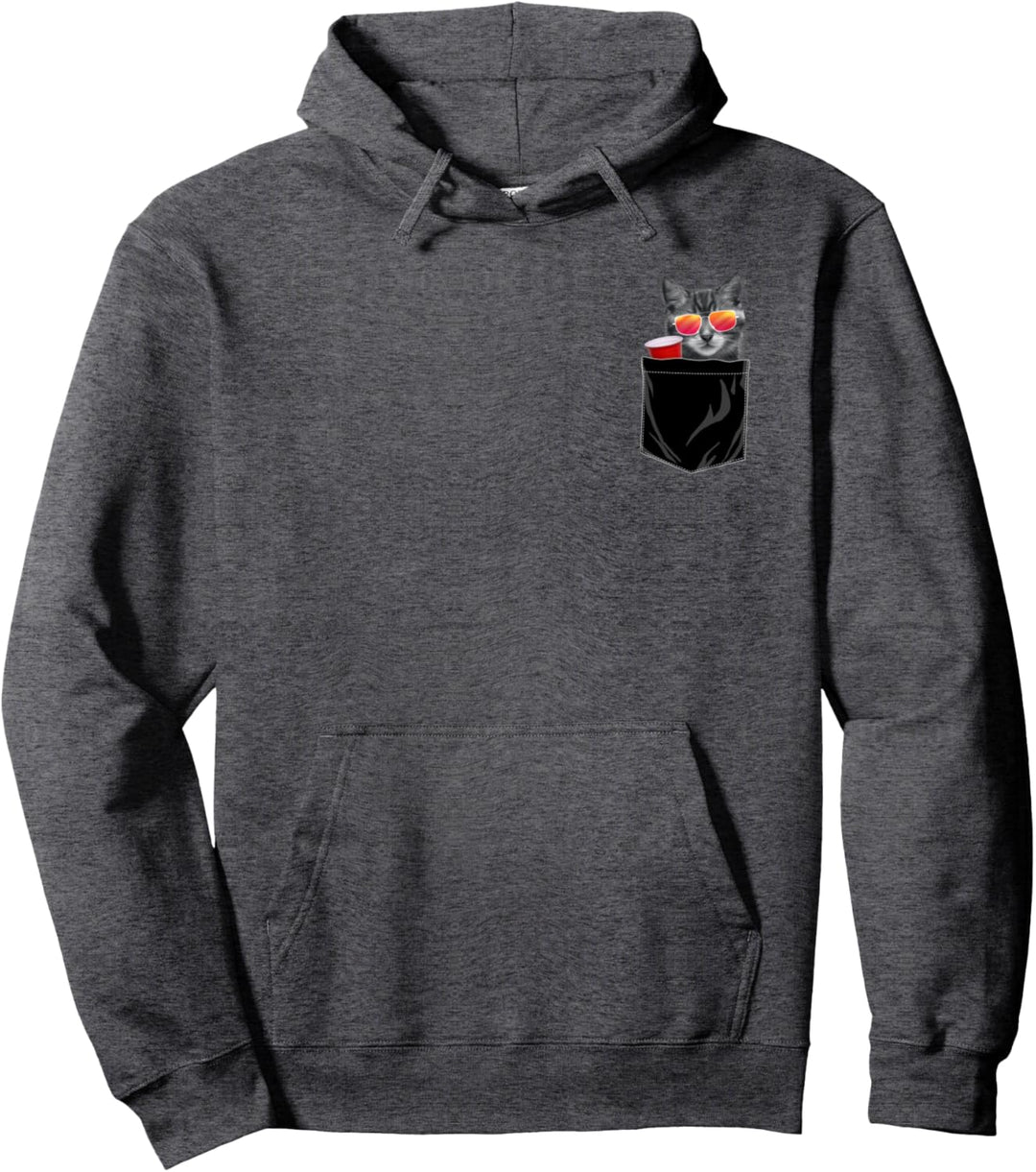 Cool Cat Pocket Pullover Hoodie