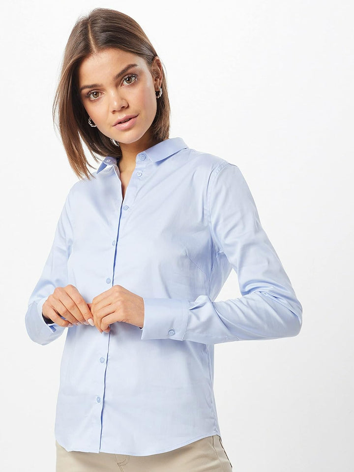 Mos Mosh Bluse TILDA mit Baumwolle L Hellblau, L Hellblau