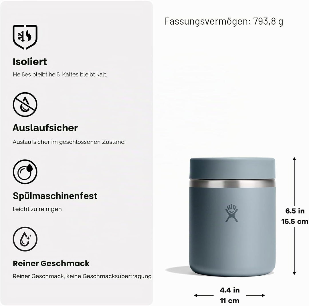 Hydro Flask – Insulated Food Jar 828 ml (28 oz) – Auslaufsicher, Edelstahl, TempShield - Isolierung