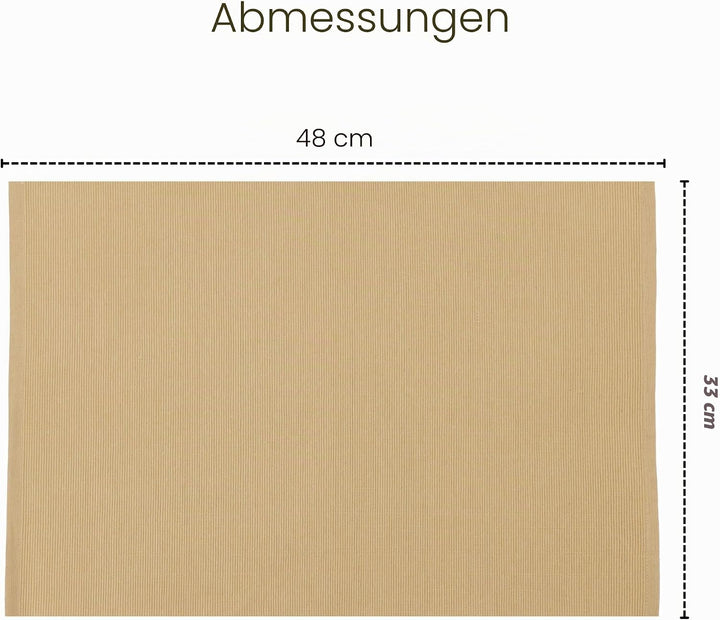 Platzieren Sie Matten Set von 6 für Küchentisch ESS -Tuch -Baumwoll -Placemat 13x19 Zoll Mandelfan C