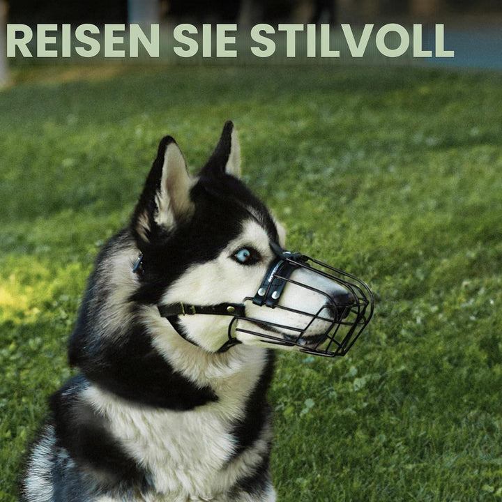 BRONZEDOG Hundemaulkorb Verstellbar Robustes PVC/Metalldrahtkorb für Grosse und Sehr Grosse Hunde mi