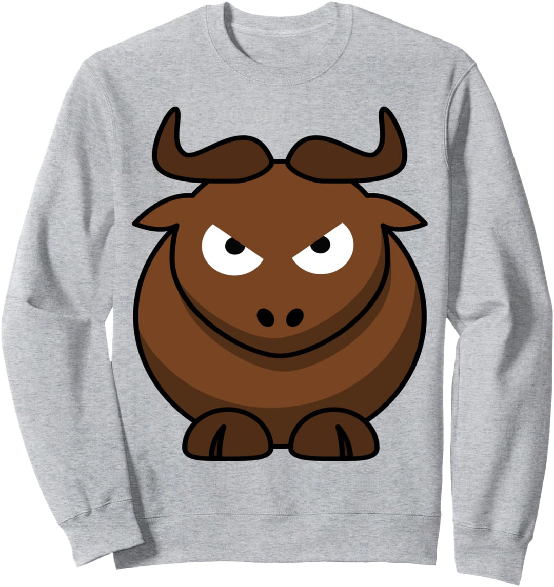 Wütender Büffel-Cartoon Sweatshirt