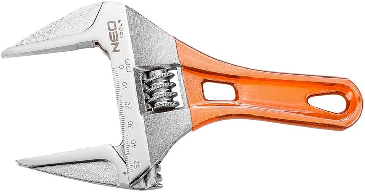 NEO TOOLS Verstellschlüssel kurz 185 mm, Bereich 0-53 mm, 0-53 mm