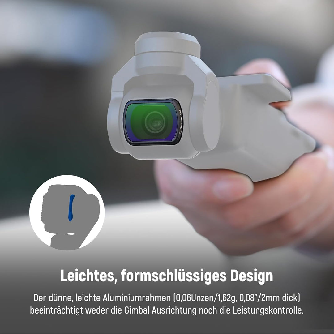 NEEWER Magnetischer Black Diffusion 1/4 Effektfilter, Kompatibel mit DJI OSMO Pocket 3 Creator Combo