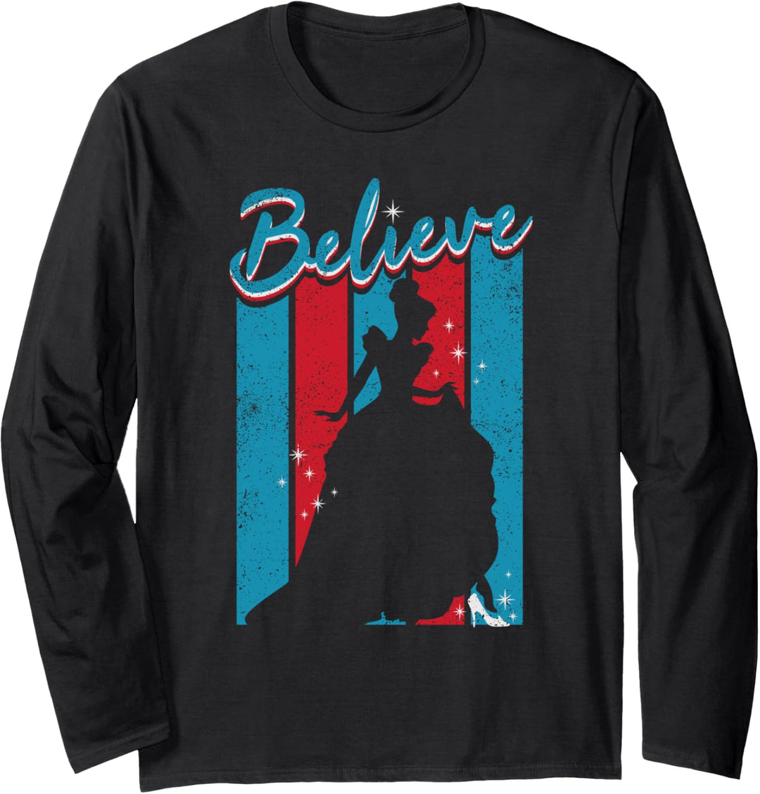 Disney Princess Cinderella Believe Red White & Blue Langarmshirt