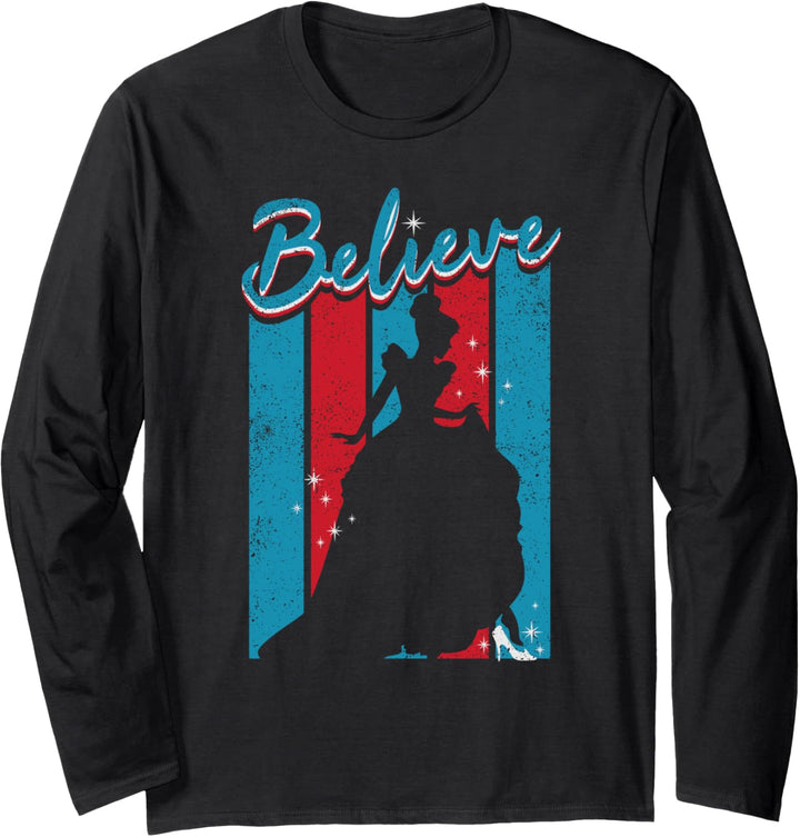 Disney Princess Cinderella Believe Red White & Blue Langarmshirt