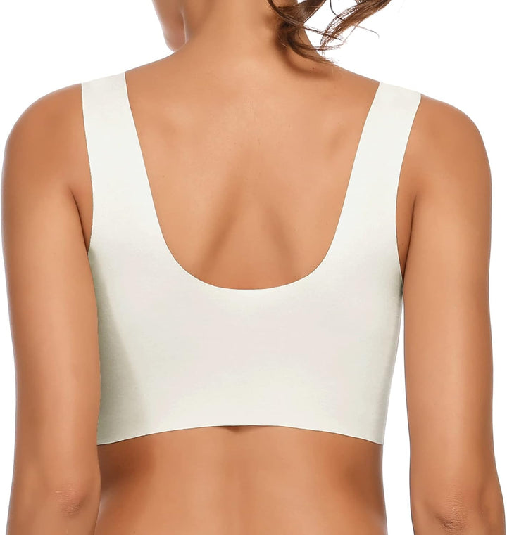 WOWENY BH Damen Ohne Bügel Schlaf Bustier Tops Spitze Bralette Bügelloser Klassischer T Shirt BH Sch
