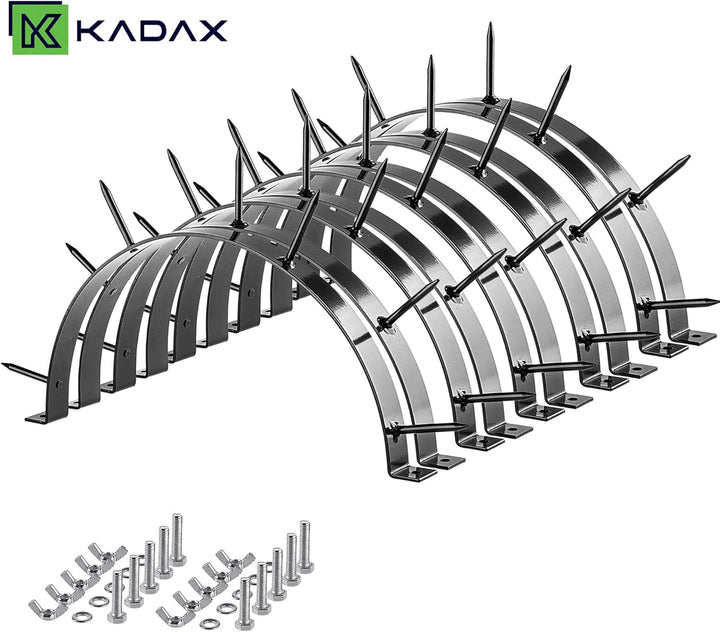 KADAX Spikeringe für Rasenwalze Ø 31–33 cm, 5er Set, Rasenlüfter Aufsatz mit 6 cm Langen Spikes aus