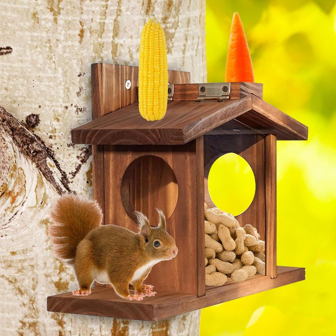 Eichhörnchenhaus Holz-Futternest für Nagetiere | Eichhörnchen Haus for Garden, Yard, Meadow, Tree, F