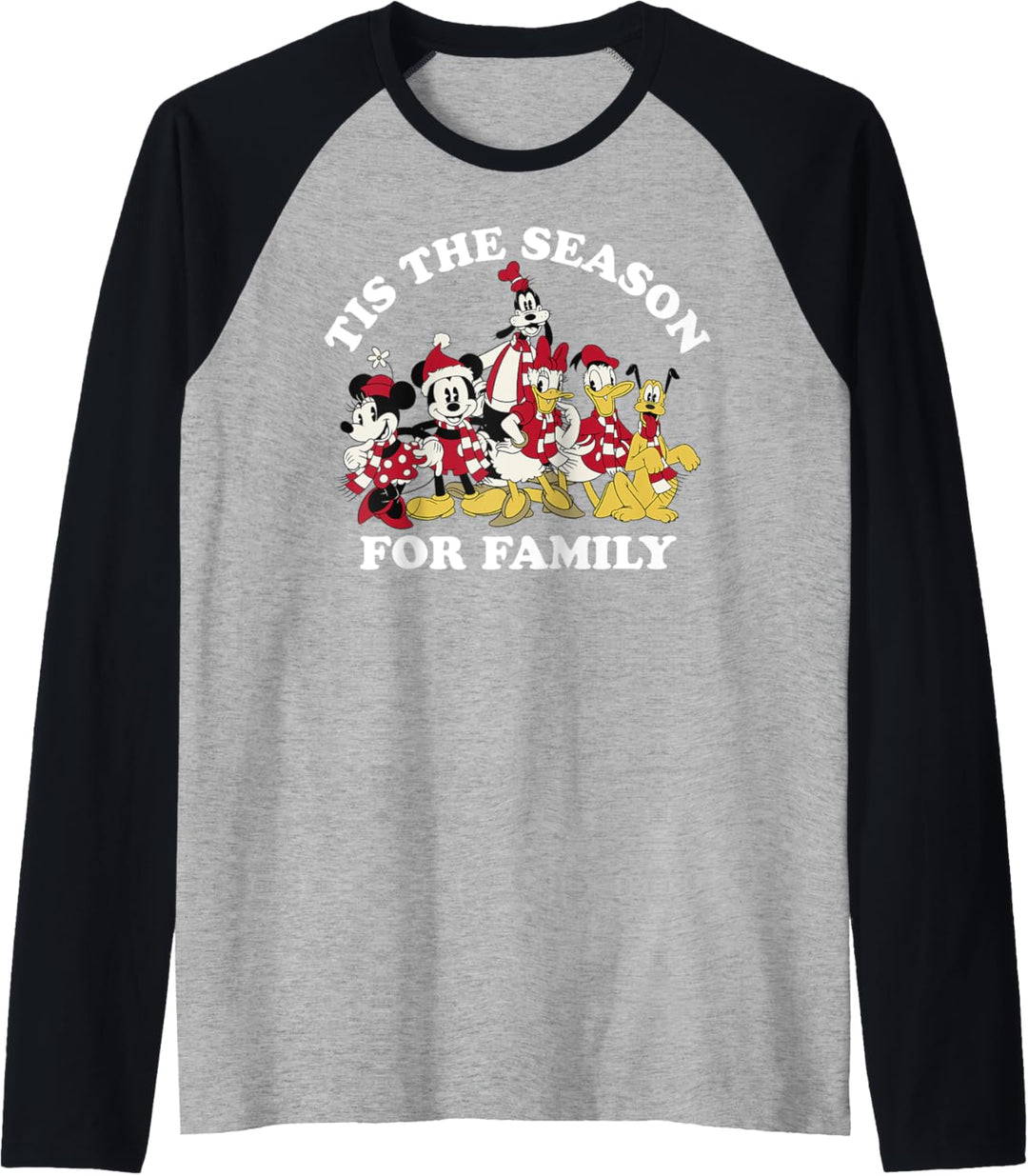 Disney Mickey And Friends Weihnachten The Season For Family Raglan