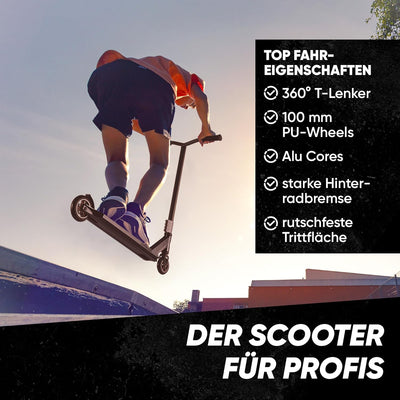 Apollo Stunt Scooter - Star Pro, eloxierter Profi Stuntroller, Kinder Scooter mit ABEC 9 Kugellagern