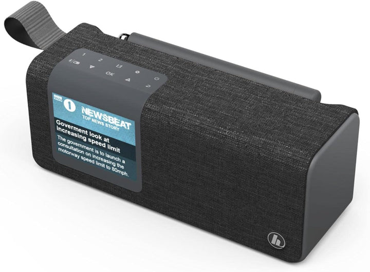 Hama Radio Digitalradio mit Bluetooth und Akku DR200BT (Tragbare Box, mobiles Radio mit DAB/DAB+/FM,