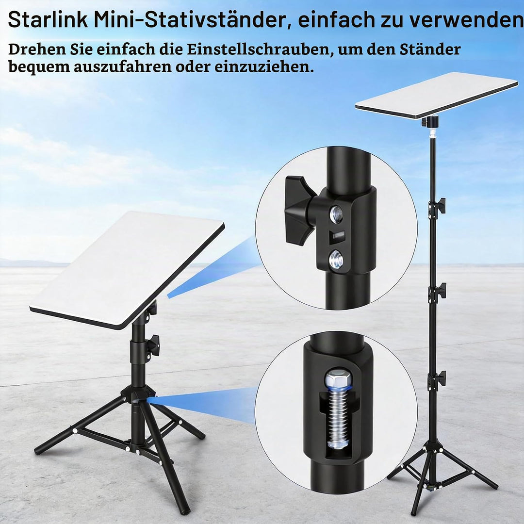 Starlink Mini Tripod Mount, Adjustable Heavy-Duty Stand Mount,Starlink Internet Kit Satellite Pole M