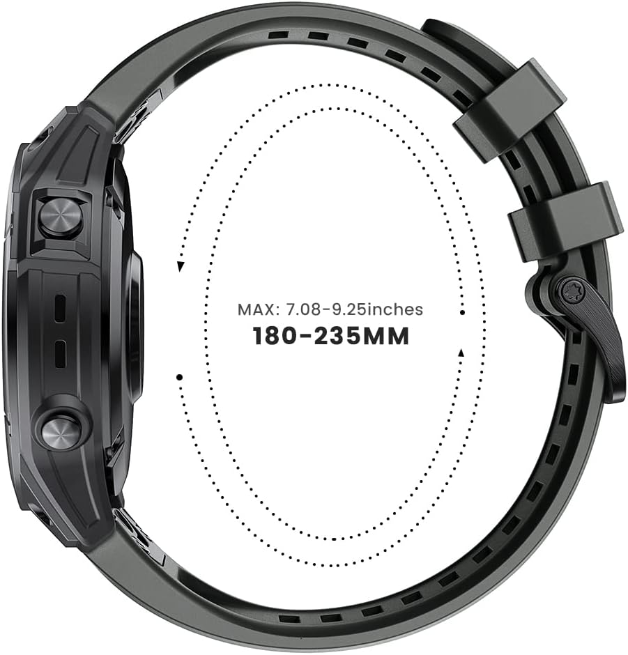 Armband für Garmin Fenix 7 Pro/6 Pro/EPIX 2 Armband, 22mm Quick Fit Ersatzarmband für Fenix 6/5/EPIX