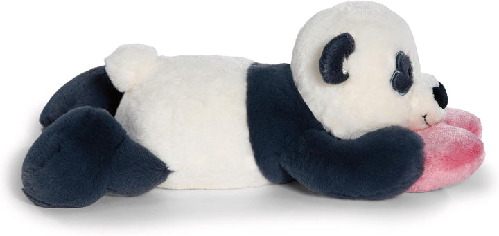 NICI Kuscheltier Love Panda mit Herz 20cm - schwarz - Weiches Plüschtier – niedliches Stofftier zum