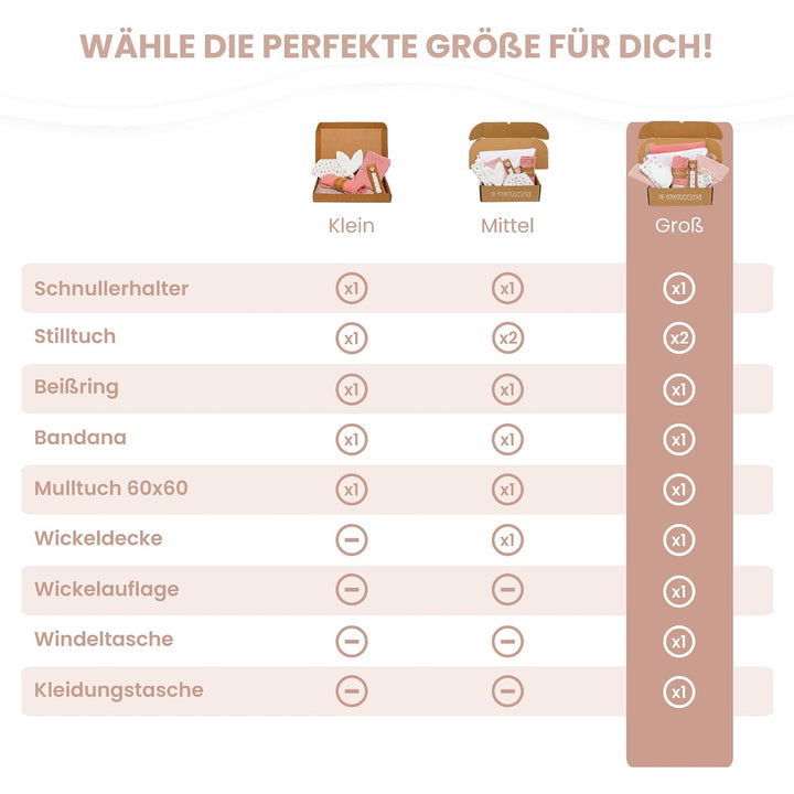 MIMUSELINA Pack Neugeborenen Geschenk | Baby Geschenk Mädchen oder Junge | Babygeschenke zur Geburt
