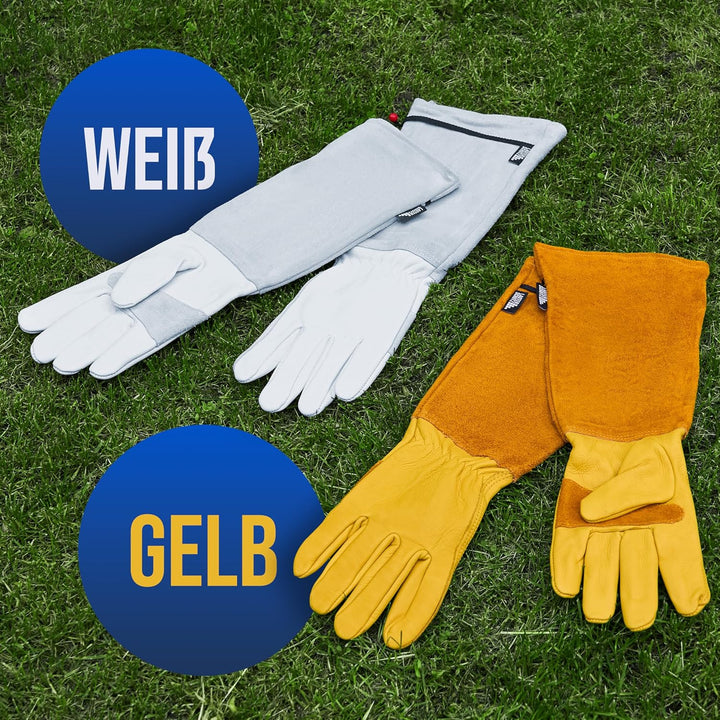LAUTER SCHUTZ ® DORNENSICHERE Rindsleder Handschuhe -Mit Rückennaht für Bewegungsfreiheit und Komfor