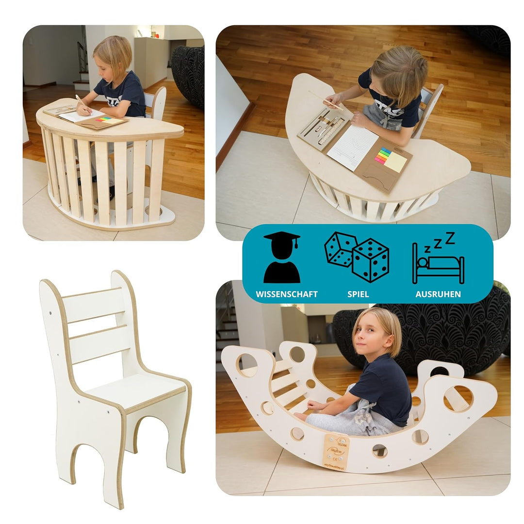 Holzwippe | Montessori Kletterbogen | Bogenwippe | Kleinkind Kletter Bogen | Klettergerüst Kinder |