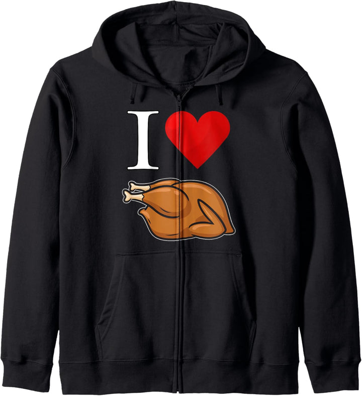 I love Brathähnchen Goldbroiler Broiler Kapuzenjacke