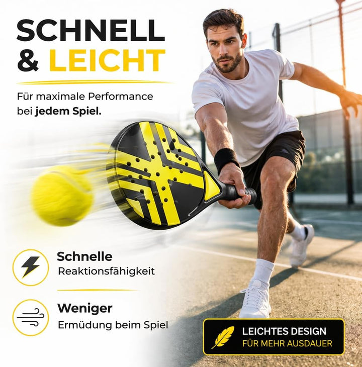 Padel Schläger Set mit Meshtasche – Für Erwachsene Profi Racket | Hochwertige Padelschläger für Anfä