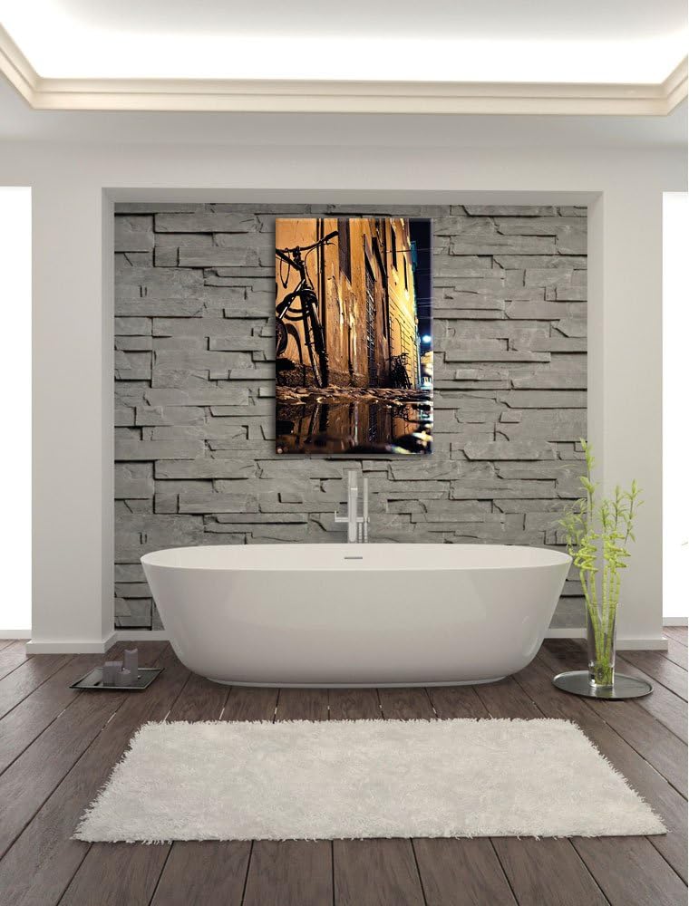 Pixxprint Small Street at Night Los Angeles als Leinwandbild/Grösse: 100x70 / Wandbild/Kunstdruck/fe