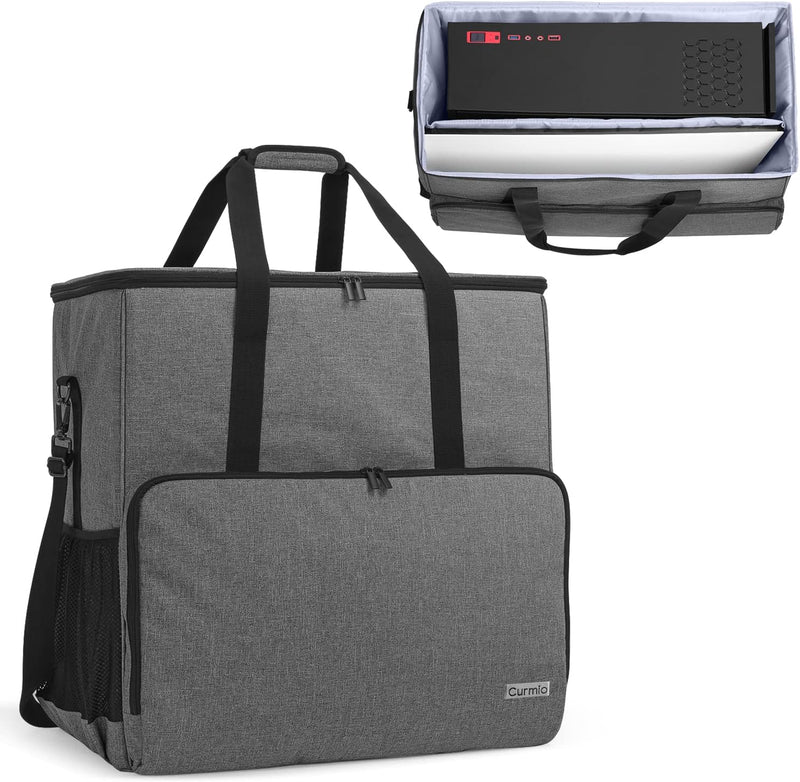 CURMIO Reisetasche für Desktop Computer und Monitor, Tragetasche für Computer PC-Gehäuse, Tastatur,