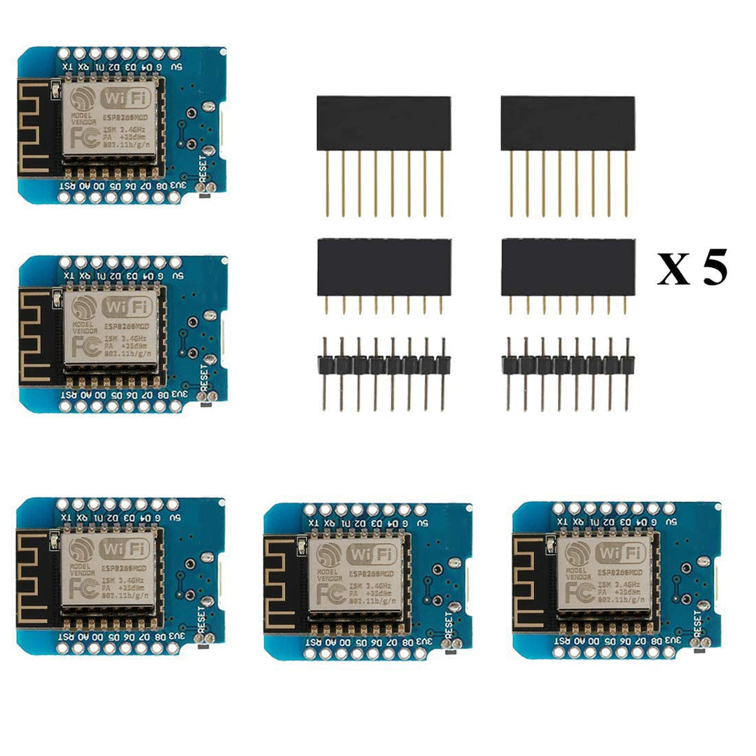 Hailege 5pcs MINI ESP8266 ESP-12F NodeMCU Lua MINI 4M Bytes WIFI Module with Pin Headers