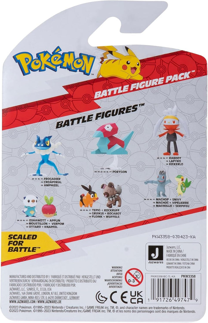 Pokémon PKW3358 - Battle Figure Pack - Pikachu & Felori, offizielle detaillierte Figuren, je 5 cm, P