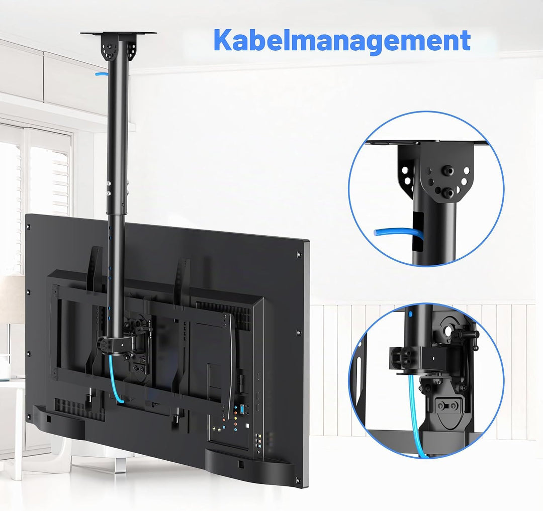 XINLEI TV Deckenhalterung, passend für die meisten 37-75 Zoll LCD-LED-Plasma-Panel-Displays mit max.