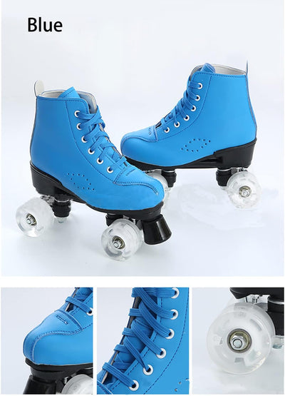 YUDOXN Damen Klassische Retro Rollschuhe.Klassische Retro Rollschuhe.Classic Roller, komfortabl LED