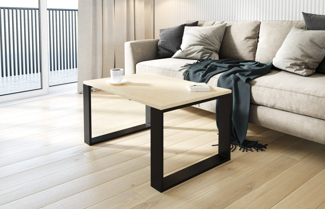 AKKE Couchtisch Wohnzimmertisch Beistelltisch Tisch Für Wohnzimmer Ahorn 60 x 60 x 45 L:60cm x B:60c
