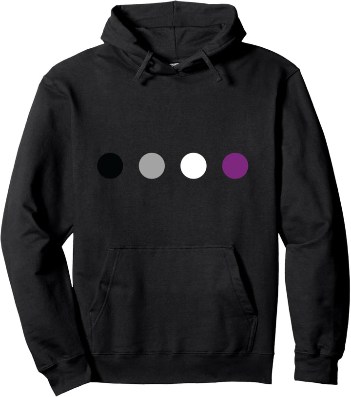 LGBTQ Asexuelle Pride Flagge – LGBTQIA+ Polka Dot Asexuell Pullover Hoodie