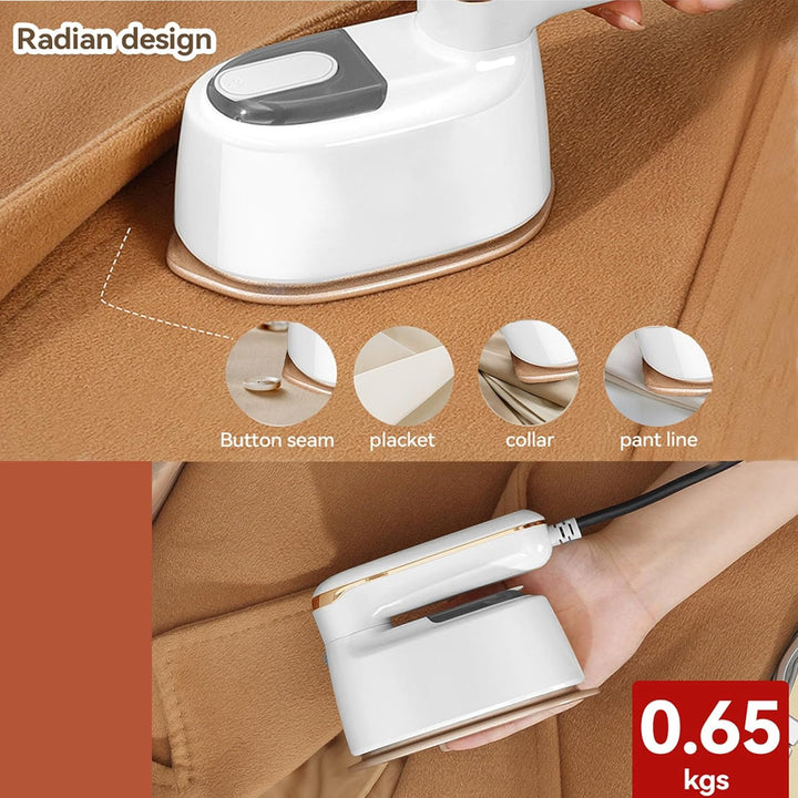 Dampfglätter, 2-in-1 Tragbare Steamer, Reisebügeleisen Dampf Mini Klappbar, 3 Modi 1100W Dampfbügele