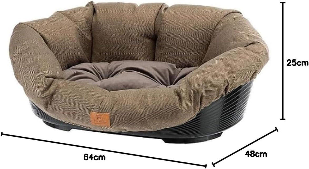 Ferplast Hundebett Hundesofa Katzenbett Hundematte SOFA' 4 Kunststoffkorb mit Waschbarem Gepolsterte