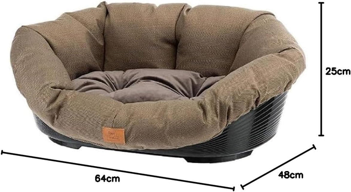 Ferplast Hundebett Hundesofa Katzenbett Hundematte SOFA' 4 Kunststoffkorb mit Waschbarem Gepolsterte