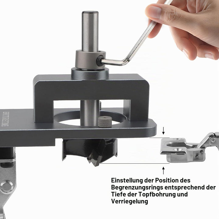 EFUTURETIME 35mm Bohrschablone Türbeschlag Set Schablone Topfscharnier Bohrlehre, Verdeckte Scharnie