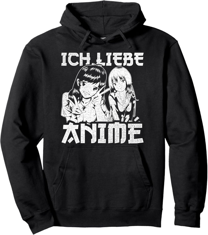 Ich liebe Anime Japanischer Otaku Asiatischer Manga Anime Pullover Hoodie