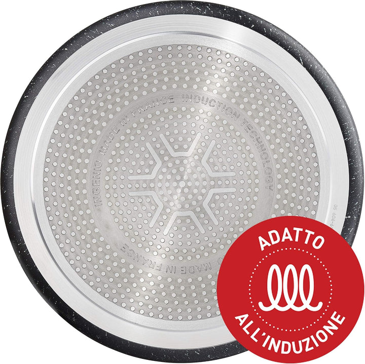 Lagostina Ingenio Induction Mineralis Hohe Induktionspfanne, Antihaft-Stahl 26 cm Grau, 26 cm Grau