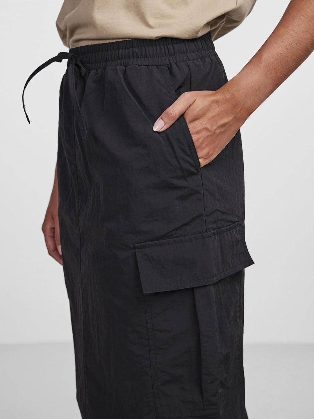 PIECES Female Midirock PCJILL S Schwarz, S Schwarz