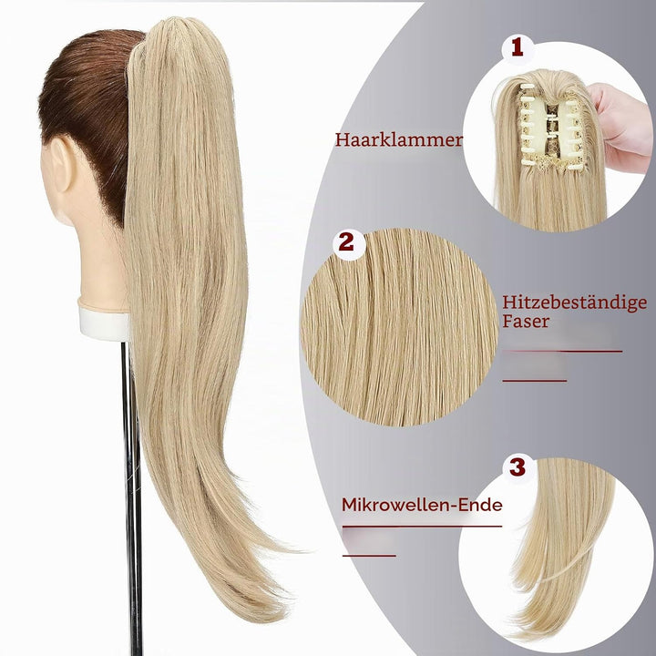 SEGO Ponytail Extension Pferdeschwanz Zopf mit Klammer Haarteil Haarverlängerung Hair Piece Haar Hit
