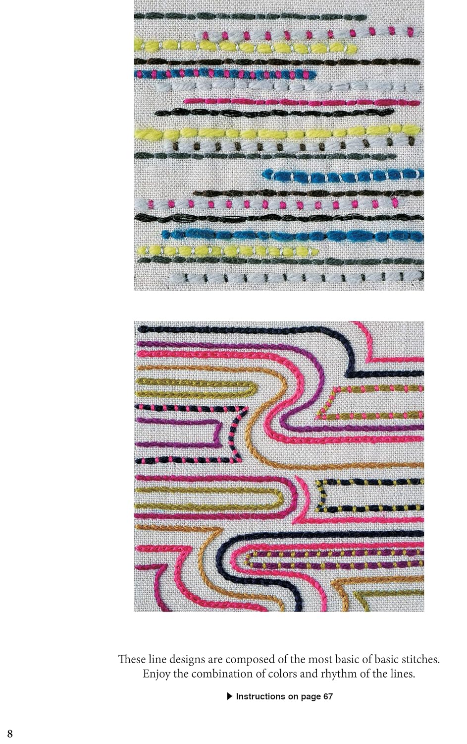 Modern Japanese Embroidery Stitches: Bold & Exotic Plants, Sea Life, Charms, Letters and More!: Over
