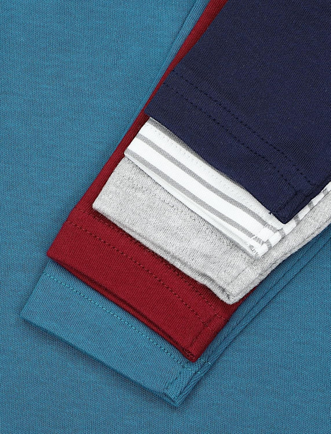 TupTam Baby Jungen Langarmshirt Gestreift 5er Set 50 Blau Dunkelgrün Weinrot Grau, 50 Blau Dunkelgrü